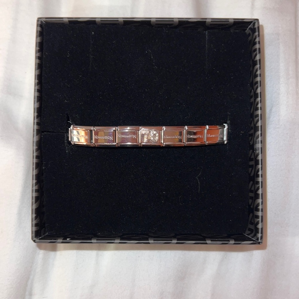 Brand new nomination bracelet with 70 number charm